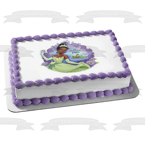 Adorno comestible para tarta de la princesa Tiana de Disney, la princesa y el sapo, imagen ABPID22131 