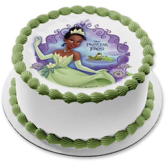 Adorno comestible para tarta de la princesa Tiana de Disney, la princesa y el sapo, imagen ABPID22131 