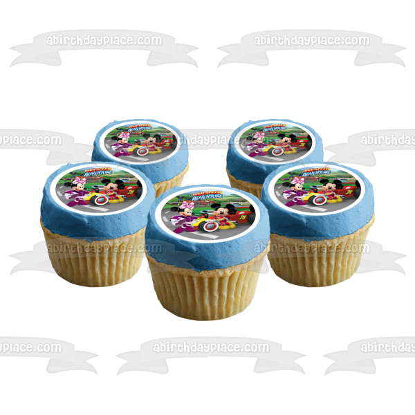 Disney Mickey Mouse and Friends Minnie Mouse High-Speed Adventure Race Car Edible Cake Topper Image ABPID21986