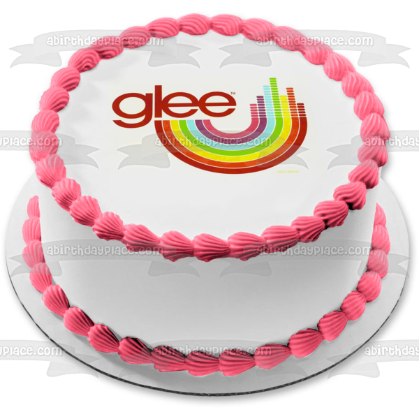 Glee Logo Rainbow Edible Cake Topper Image ABPID24362