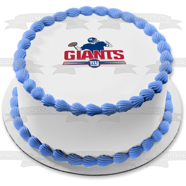 New York Giants Logo NFL Edible Cake Topper Image ABPID24132