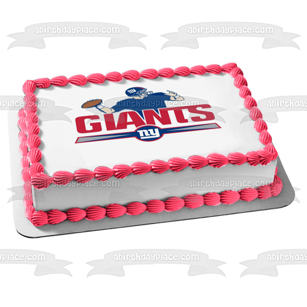 New York Giants Logo NFL Edible Cake Topper Image ABPID24132