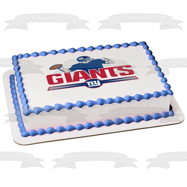 New York Giants Logo NFL Edible Cake Topper Image ABPID24132