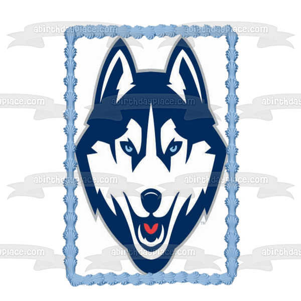 University of Connecticut Huskies Men's Basketball Team Logo NCAA Edible Cake Topper Image ABPID24384