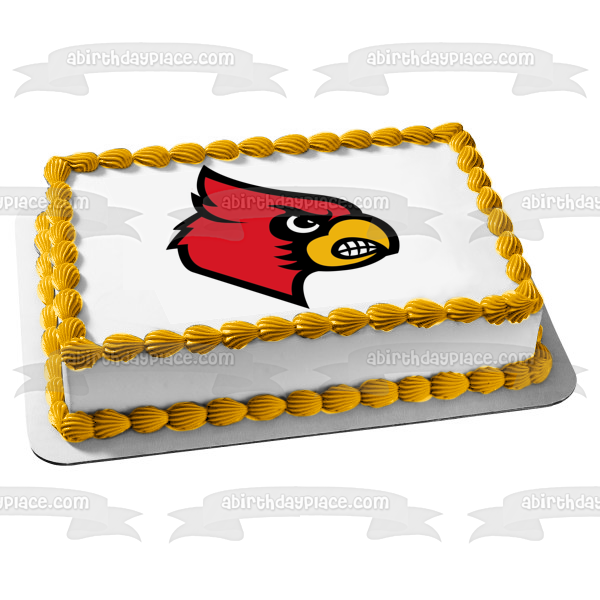 University of Louisville Cardinal Logo NCAA Edible Cake Topper Image ABPID24170