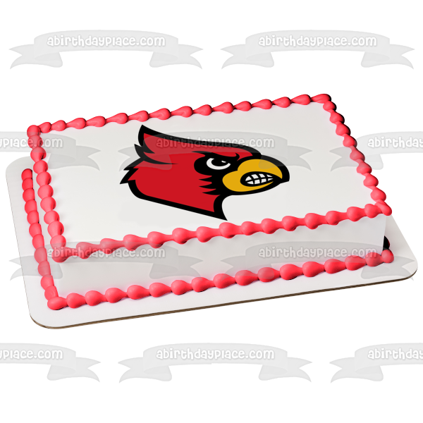 University of Louisville Cardinal Logo NCAA Edible Cake Topper Image ABPID24170