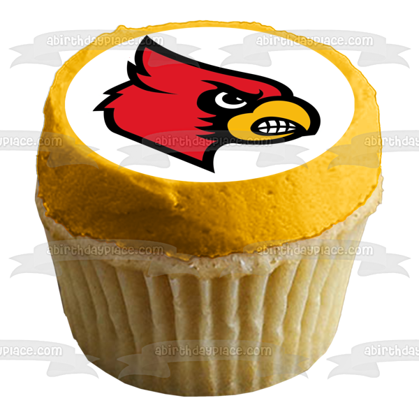 University of Louisville Cardinal Logo NCAA Edible Cake Topper Image ABPID24170