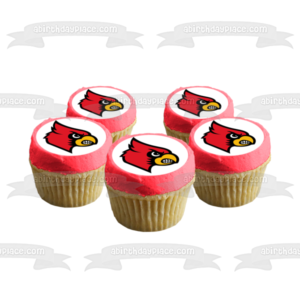 University of Louisville Cardinal Logo NCAA Edible Cake Topper Image ABPID24170