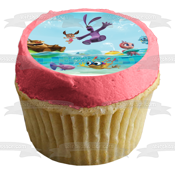 Kate and Mim Mim Lily Boomer Tack Gobbie Swimming Edible Cake Topper Image ABPID25506