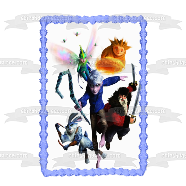 Rise of the Guardians Jack Frost E. Aster Bunnymund Nicholas St. North Imagen comestible para decoración de tarta ABPID25029 