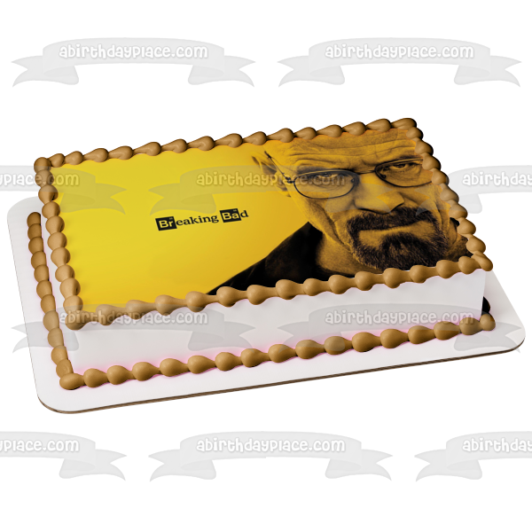 Breaking Bad Walter fondo blanco amarillo imagen comestible para decoración de tarta ABPID27022 