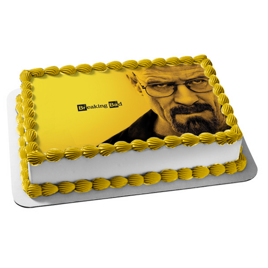 Breaking Bad Walter fondo blanco amarillo imagen comestible para decoración de tarta ABPID27022 