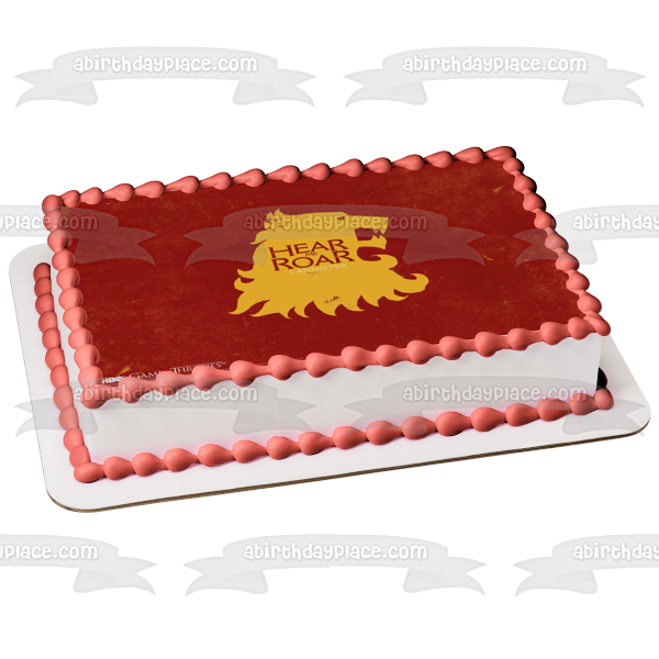 Emblema de la Casa Lannister de Juego de Tronos Hear Me Roar Imagen comestible para decoración de tarta ABPID26896 