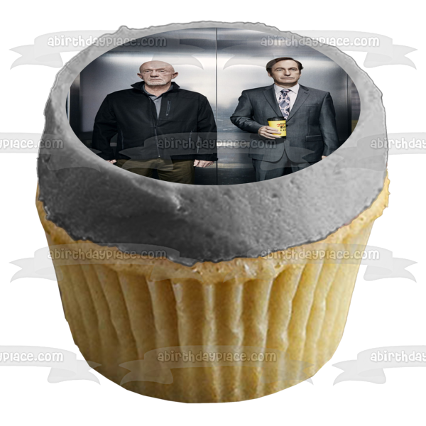 Better Call Saul Mike Ehrmantraut Saul Goodman Ascensor Decoración comestible para tarta Imagen ABPID27063 