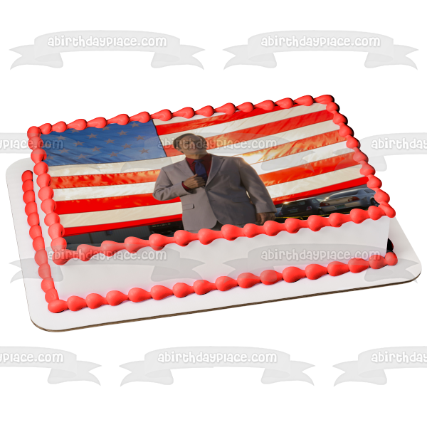 Better Call Saul Saul Goodman - Decoración comestible para tarta con bandera estadounidense, imagen ABPID27064 