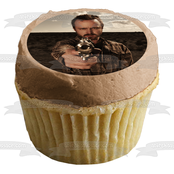 Breaking Bad Jesse Pinkman Gun Desert Edible Cake Topper Image ABPID27073