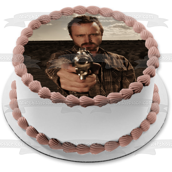 Breaking Bad Jesse Pinkman Gun Desert Edible Cake Topper Image ABPID27073