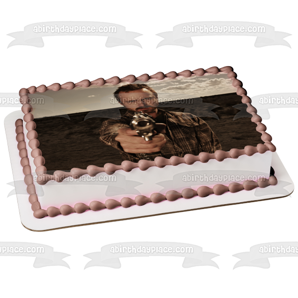 Breaking Bad Jesse Pinkman Gun Desert Edible Cake Topper Image ABPID27073