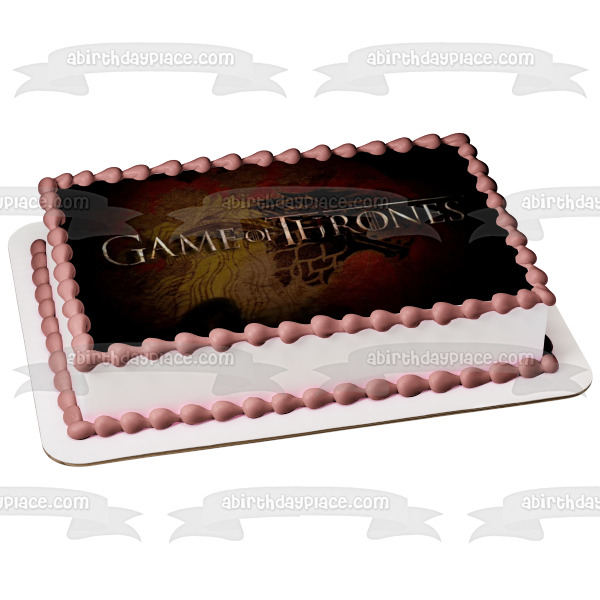 Game of Thrones Direwolf Edible Cake Topper Image ABPID26953