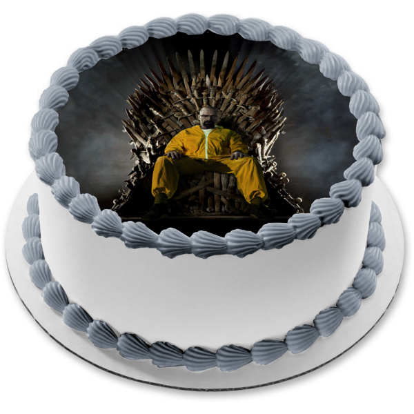 Breaking Bad Walter White Game of Thrones Iron Throne Edible Cake Topper Image ABPID27076