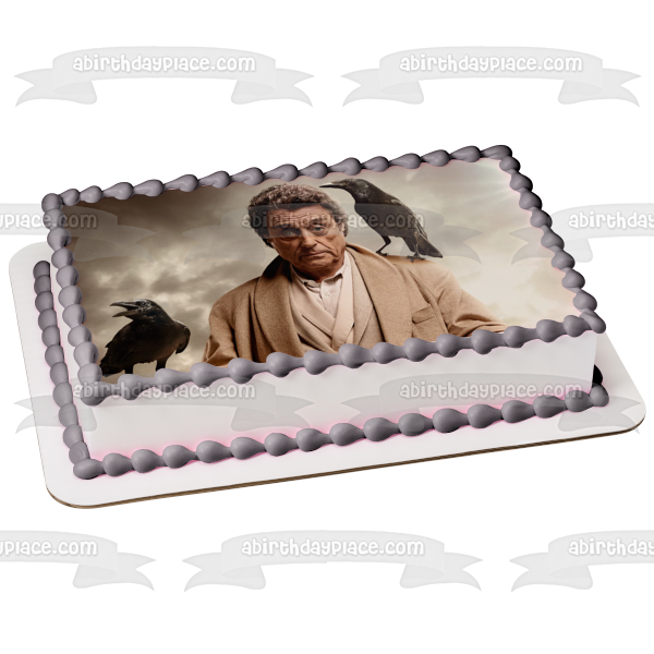 American Gods Mr. Wednesday and Crows Edible Cake Topper Image ABPID26968