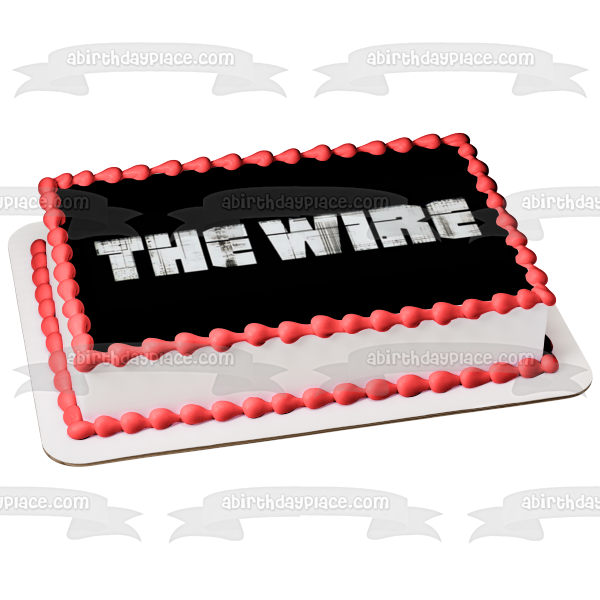 The Wire Logo Black Background Edible Cake Topper Image ABPID27096