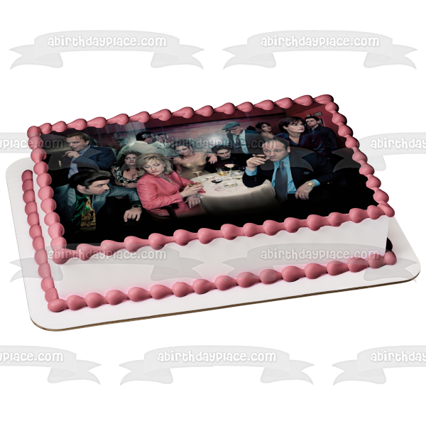 The Sopranos Tony Soprano Jennifer Melfi Paulie Gualtieri Carmela Soprano Adriana La Cerva Silvio Dante Edible Cake Topper Image ABPID27103