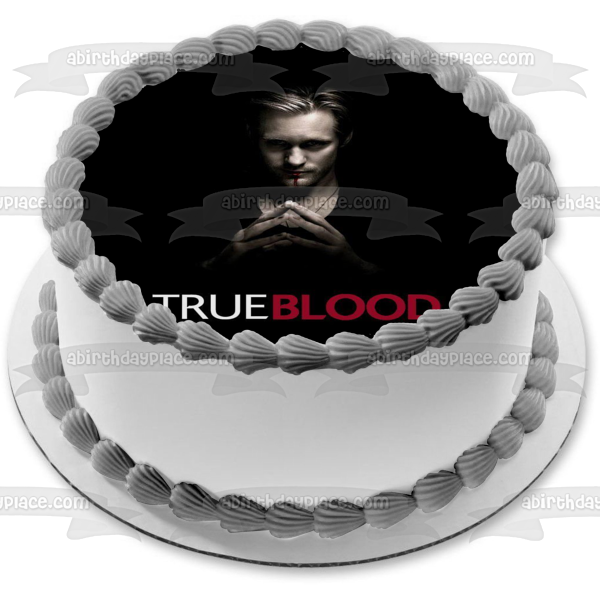 True Blood Eric Northman Vampiro Fondo Negro Imagen comestible para decoración de tarta ABPID26998 