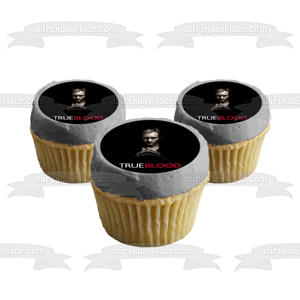 True Blood Eric Northman Vampiro Fondo Negro Imagen comestible para decoración de tarta ABPID26998 