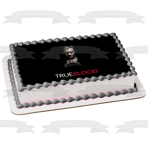 True Blood Eric Northman Vampiro Fondo Negro Imagen comestible para decoración de tarta ABPID26998 