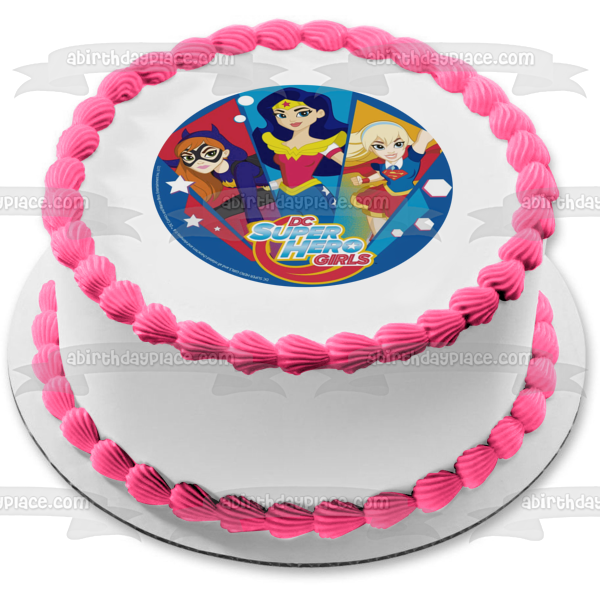 DC Comics Superhéroe Niñas Murciélago Mujer Maravilla Supergirl Decoración comestible para tarta Imagen ABPID27322 