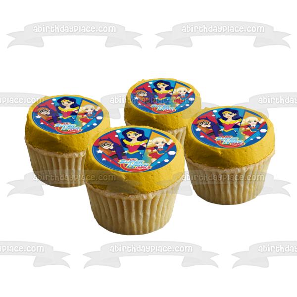 DC Comics Superhéroe Niñas Murciélago Mujer Maravilla Supergirl Decoración comestible para tarta Imagen ABPID27322 