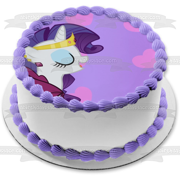 My Little Pony Equestria Girls Fondo de corazones raros Imagen comestible para decoración de tarta ABPID27330 