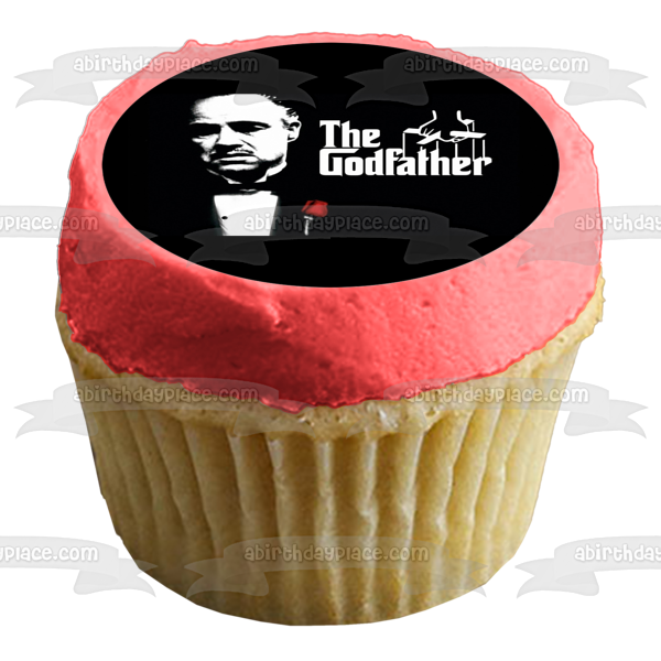 El Padrino Vito Corleone Blanco y Negro Rosa Roja Titiritero Cuerdas Decoración comestible para tarta Imagen ABPID27132 