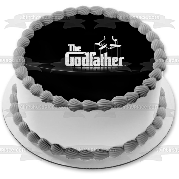 El Padrino Michael Corleone Imagen de decoración comestible para tarta en blanco y negro ABPID27134 