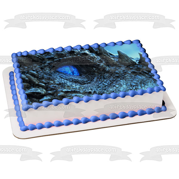 Game of Thrones Dragon Blue Eyes Edible Cake Topper Image ABPID27356