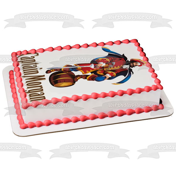 Captain Morgan Spiced Rum birthday edible icing cake topper - add message |  eBay