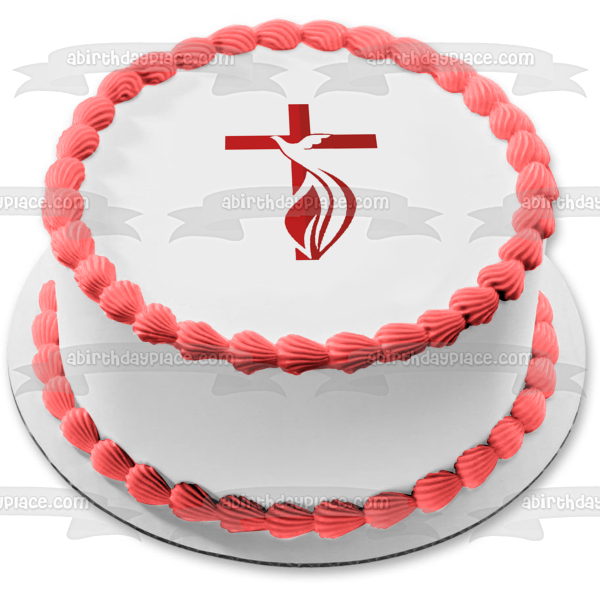 Imagen comestible para decoración de tarta del Espíritu Santo y la cruz ABPID27371 