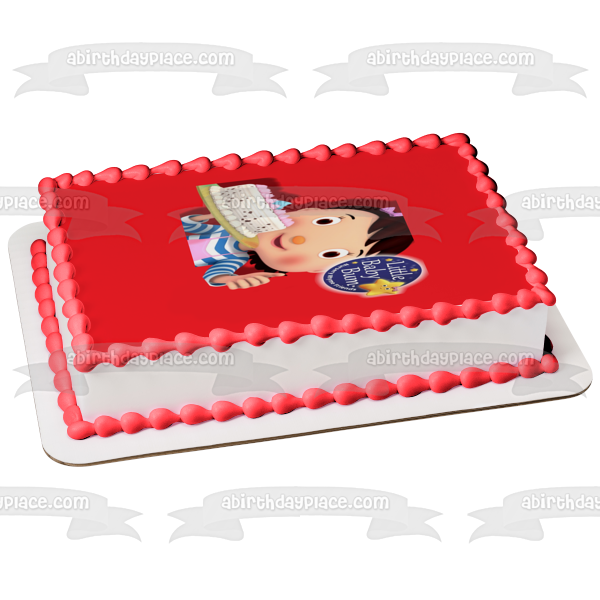 Imagen de adorno comestible para pastel con fondo rojo de pastel de cumpleaños de Little Baby Bum ABPID27392 