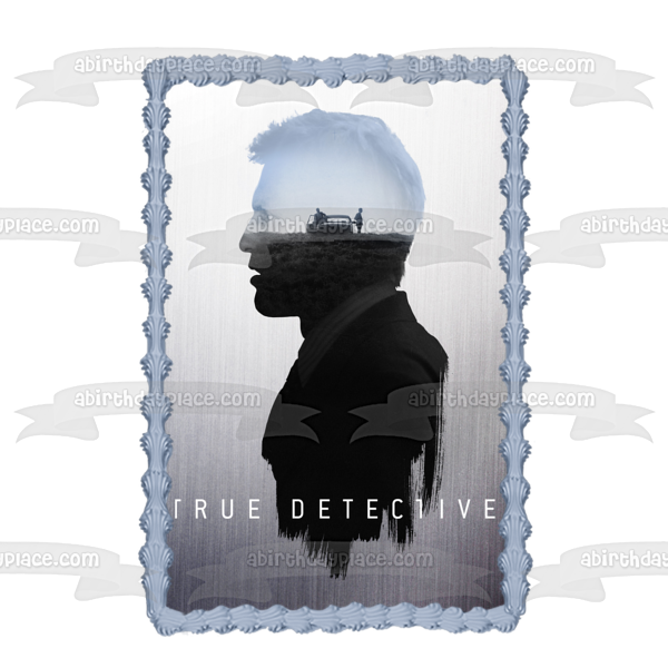 Imagen de decoración comestible para tarta de coche de campo de perfil de True Detective Martin Hart ABPID27177 