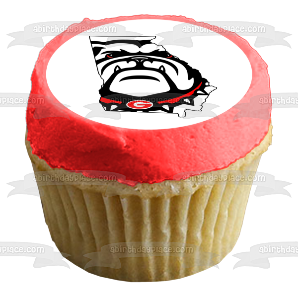 The University of Georgia Bulldogs Logo NCAA Edible Cake Topper Image ABPID27402