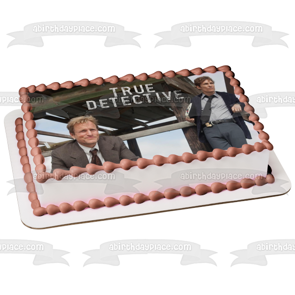 True Detective Martin Hart Rustin Cohle Edible Cake Topper Image ABPID27180