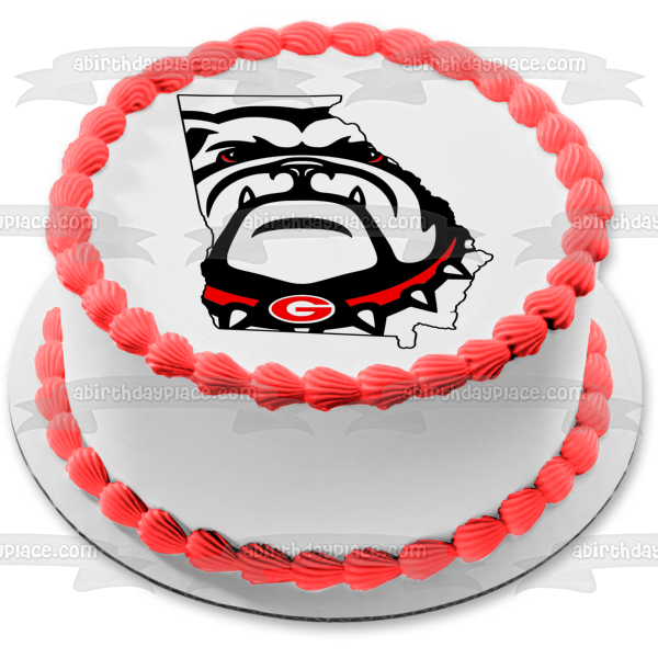 The University of Georgia Bulldogs Logo NCAA Edible Cake Topper Image ABPID27402