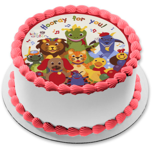 Baby Einstein Party Bard the Dragon and  Neptune the Turtle Edible Cake Topper Image ABPID05215