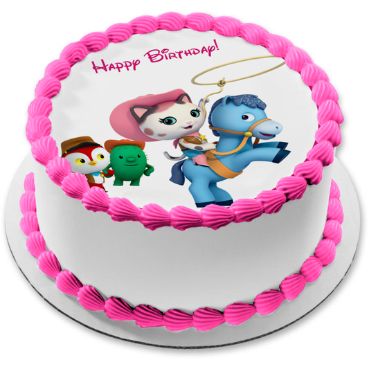 Imagen comestible para tarta de cumpleaños con el ayudante del sheriff Callie Peck Toby y Sparky ABPID05237 