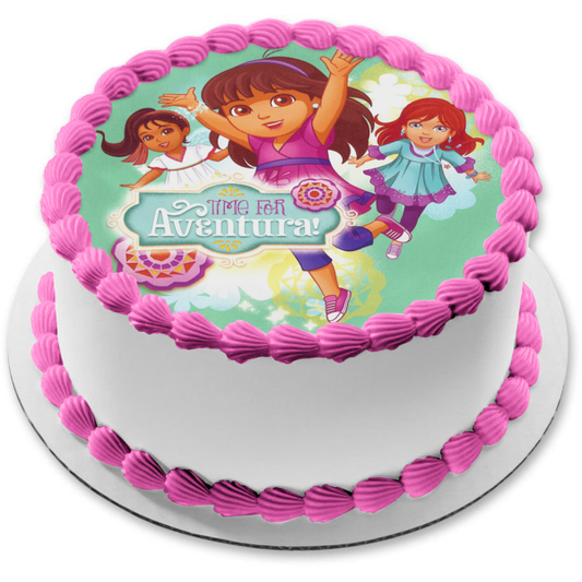 Dora and Friends Into the City Naiya and Kate Edible Cake Topper Image ABPID03859