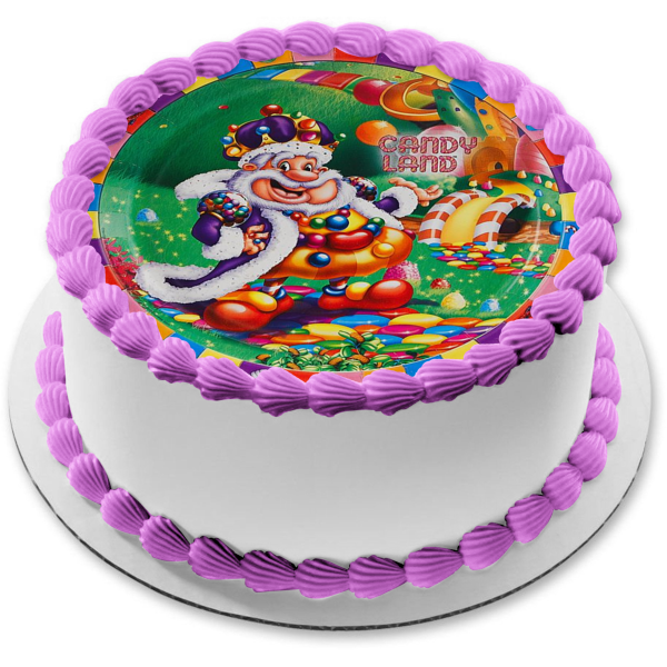 Candy Land King Kandy and a Candy Castle Edible Cake Topper Image ABPID04089