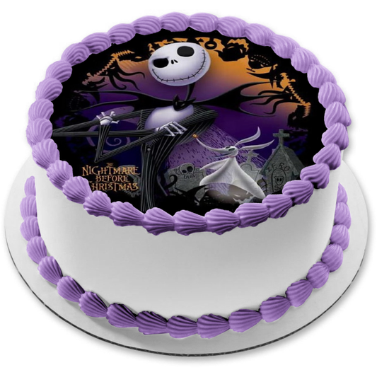 Imagen de decoración comestible para tarta de Jack Skellington de Pesadilla antes de Navidad ABPID04091 