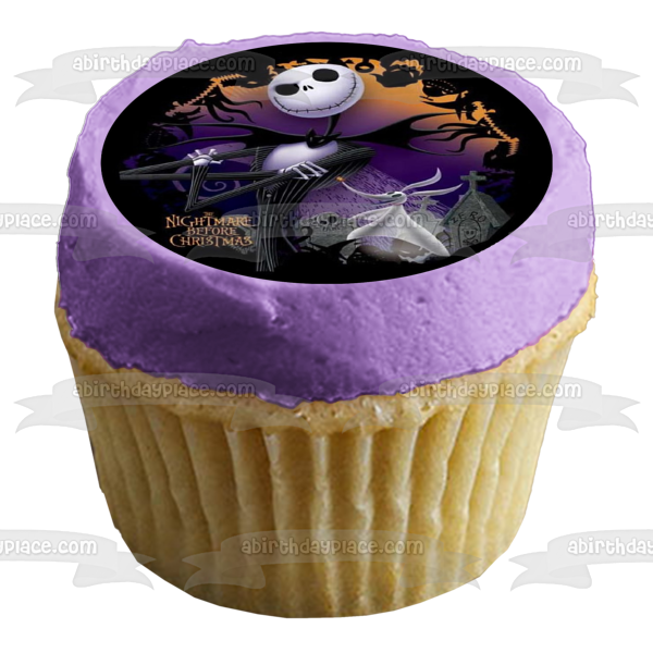 Imagen de decoración comestible para tarta de Jack Skellington de Pesadilla antes de Navidad ABPID04091 