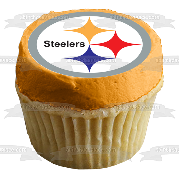 Imagen comestible para tarta con logotipo actual de los Pittsburgh Steelers de la NFL ABPID06019 